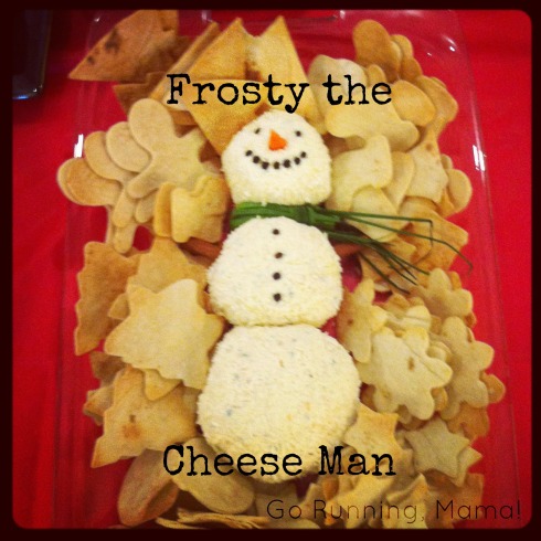 Frosty the Cheese Man: A Snowman Cheese Ball- Go Running, Mama!