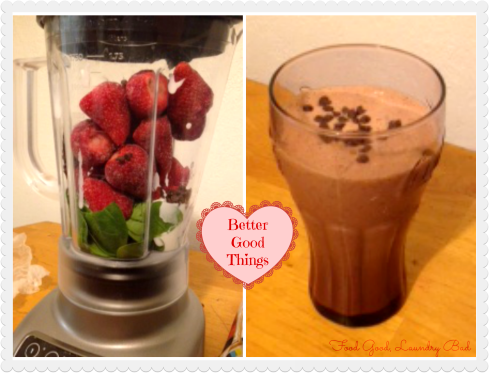 Chocolate Covered Strawberry Smoothies- Better Good Things